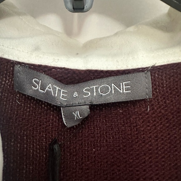 Slate And Stone Kieran Rugby Stripe Polo Sweater Long Sleeve Preppy NWT - Picture 4 of 7